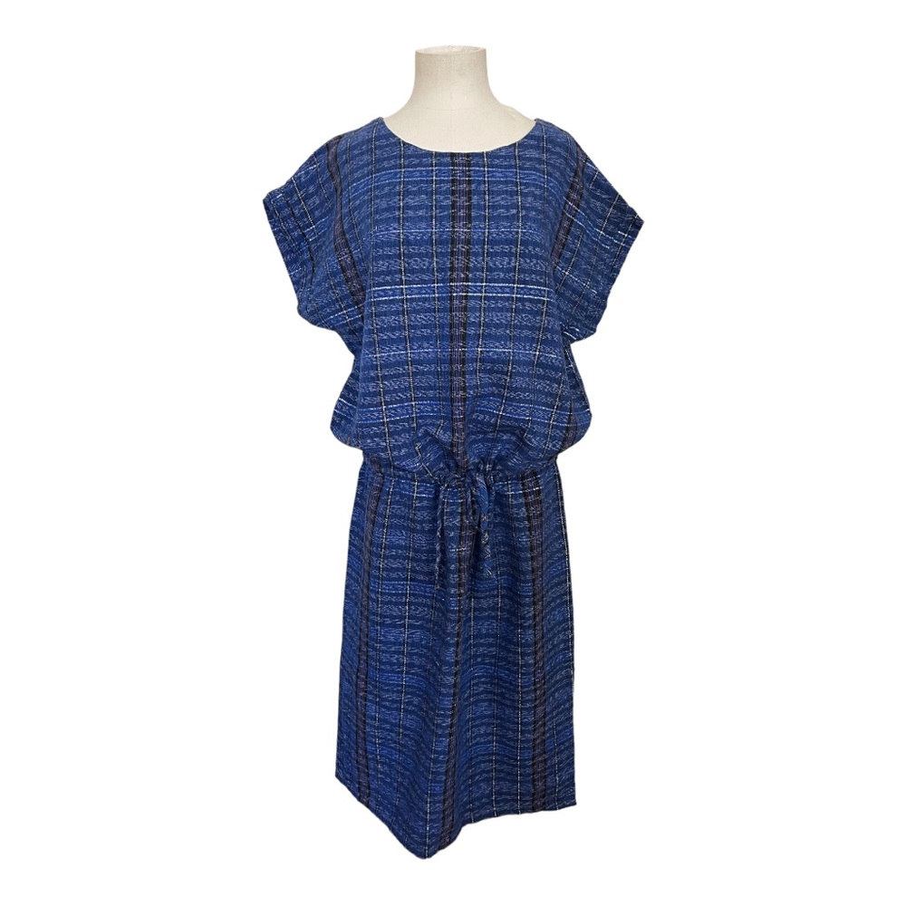 Vintage cotton summer sack dress in Navy